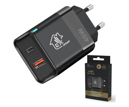 Ładowarka i akumulator ExtraLink SMART LIFE CHARGER 45W, USB-C AND USB A